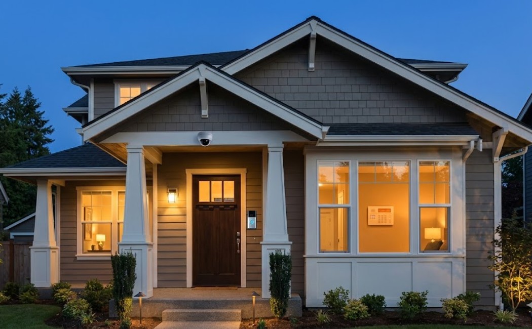 smart home security devices protecting residential property